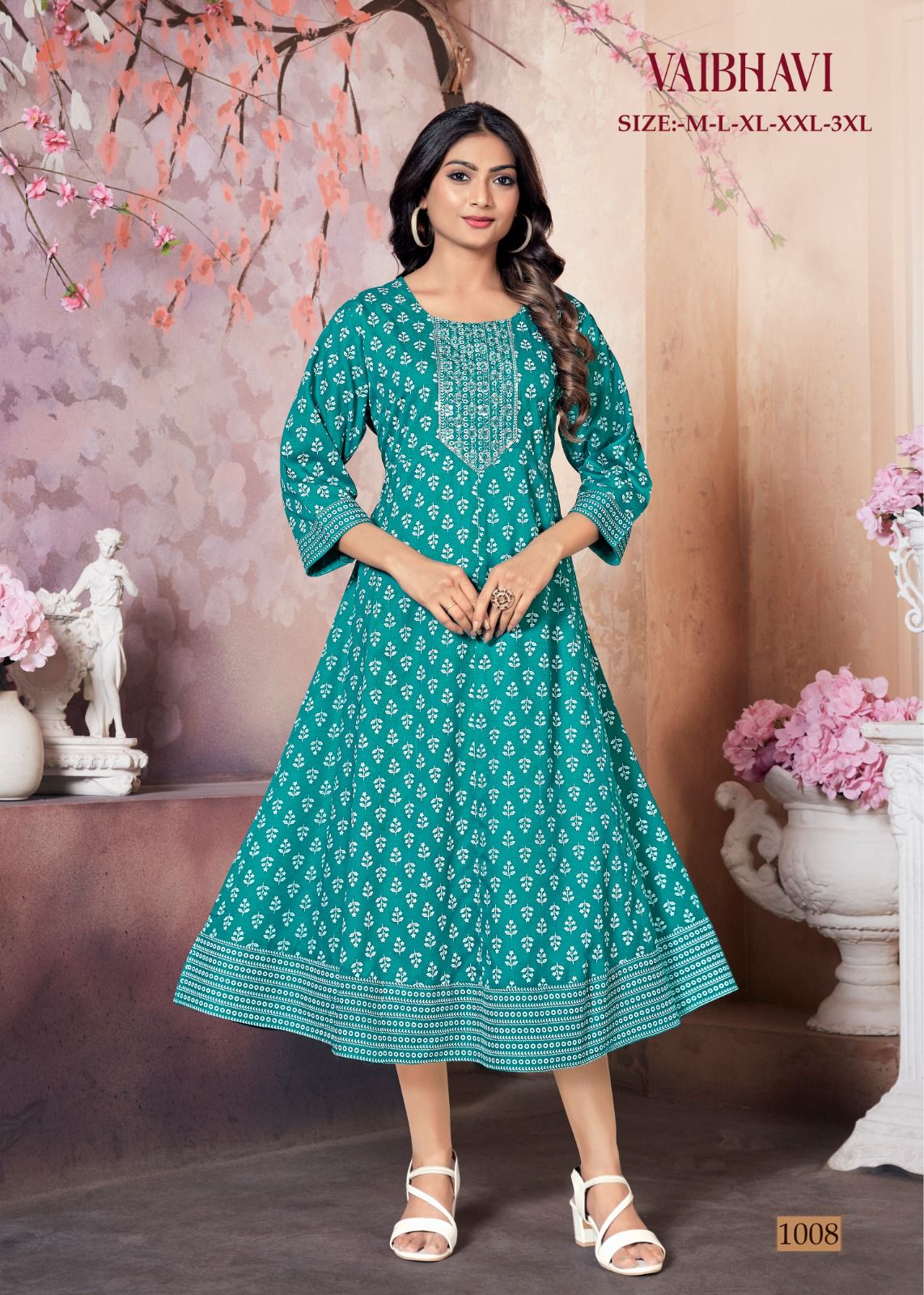 Vaibhavi 01 Gold Printed Kurtis Wholesale Market In Surat With Price
